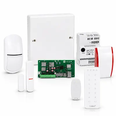 Sistem alarma antiefractie hibrid 4G Satel Be Wave Wired, sursa 12 V, pet immunity, 128 dispozitive, Mifare 13.56MHz, WiFi, 2.4/5GHz, dual sim, 868MHz, detectie miscare, senzor geam/usa, slot card, sirena de interior, notificari pe telefon