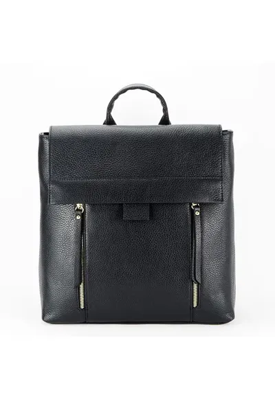 Rucsac din piele naturala 8941 124 Negru 14186 - Negru