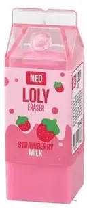 Radieră pentru creion Sazio - Loly, cutie pentru lapte, asortiment