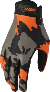 Manusi atv cross Thor Launchmode Hunter, culoare gri portocaliu, marime XS