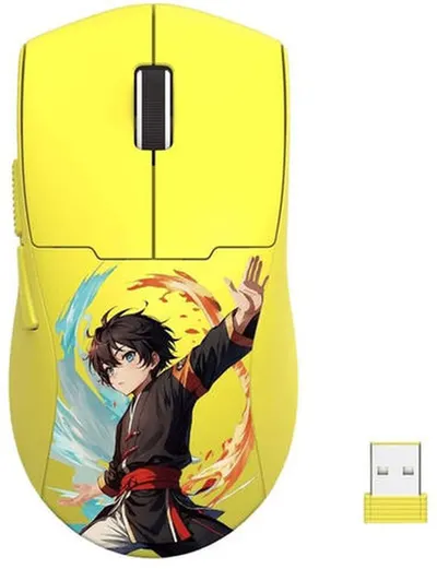 Redragon K1NG MAX M918, mouse optic wireless galben