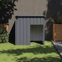vidaXL Cușcă pentru câini cu acoperiș antracit 110x103x109 cm oțel galvanizat