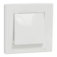 Intrerupator , 10A alb Asfora, montaj in doza rotunda - cu placa ornament