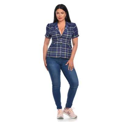 Sacou dama DV22S40 bleumarin/carouri, Dress to Impress | marimea 36