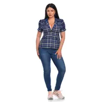Sacou dama DV22S40 bleumarin/carouri, Dress to Impress | marimea 36