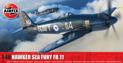 Model asamblat Airfix Militar : Avioane - Hawker Sea Fury FB.11