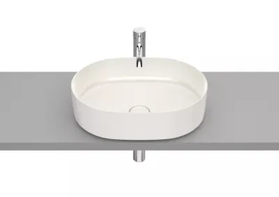 Lavoar Roca Inspira A327520650, montare pe blat, 50 x 37 cm, FineCeramic, Bej
