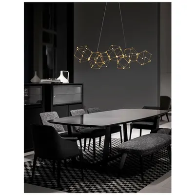 Lampa suspendata NEBULA Auriu Metal LED 33.6 Wat 230 Volt 2352Lm 3000K IP20