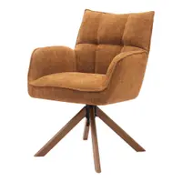 Set de scaune de sufragerie portocaliu 2 buc. tapițat Marilla – Unique Furniture