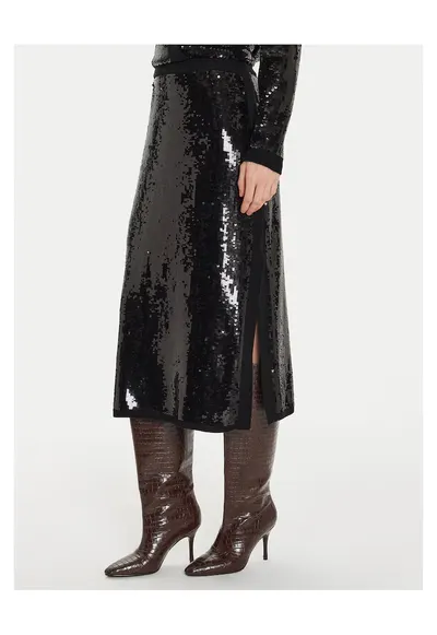 Fusta Midi de dama negru - fabrica de calitate
