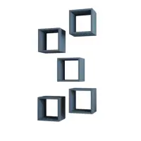 Set rafturi suspendate BOX, albastru, 30x30x24 cm