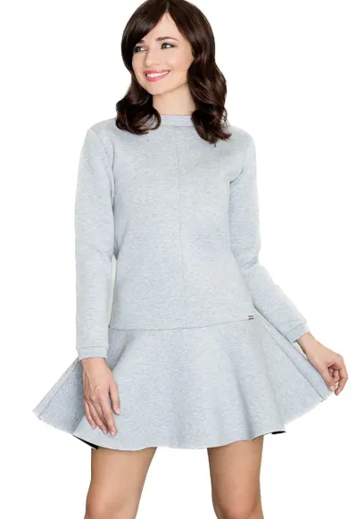Rochie mini dama Alirad K247 gri - Gri