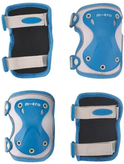 Protectoare pentru genunchi și coate Micro - Reflective, albastre, mărimea S