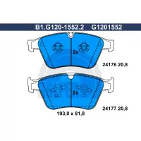 Set placute frana, frana disc GALFER B1.G120-1552.2
