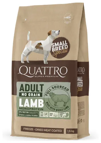 Quattro Dog Small Breed No Grain Adult Miel 7 Kg