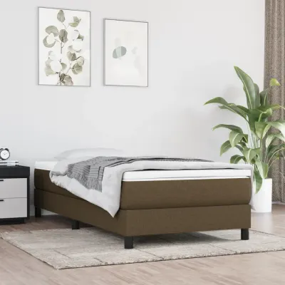 vidaXL Saltea cu arcuri buzunar, fermitate medie, maro închis, 80x200x20 cm, textil