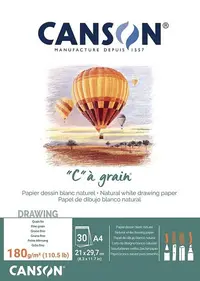 Carnet de schițe Canson "C" à Grain - A4, 30 foi