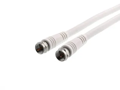 Cablu antena coaxial F tata-tata 1.8m Alb, KPO2288