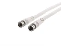 Cablu antena coaxial F tata-tata 1.8m Alb, KPO2288