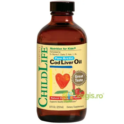 Cod Liver Oil Pentru Copii (Ulei din ficat de cod) 237ml Secom