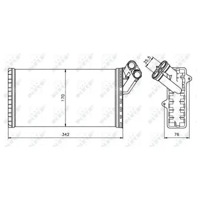 Schimbator caldura, incalzire habitaclu NRF 58066