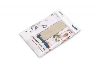 Set 3 scutece din muselina Sensillo Beige 60x80 cm EG-0004,material din bumbac,moale,absorbant