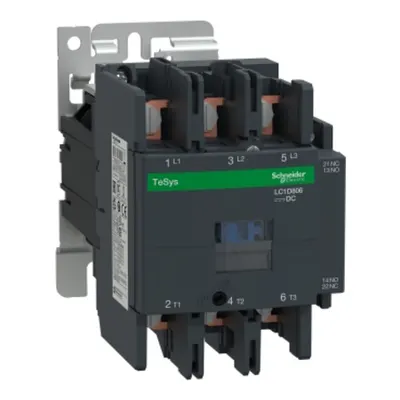 Contactor, TeSys Deca, 3P(3NO), AC-3/AC-3e, <=440V 80A, bobina 24V CC, terminale inelare cu borne tip lug