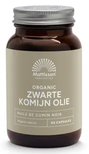 Organic Black Cumin, 500 mg, 90 capsule, Mattisson Healthstyle