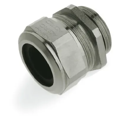 Cable fitting; M25 x 1.5 with O-ring; Brass; silver-colored