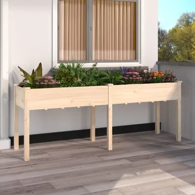 Gossi jardiniera cu captuseala, 203x53x76 cm, lemn masiv de brad