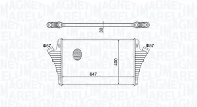 Intercooler Potrivit Hyundai Grand Santa Fe; Opel Signum, Vectra C, Vectra C Gts; Saab 9-3 2.0-2.8 04.02-11.18