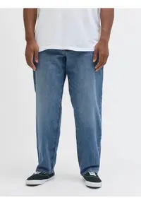 Plus Blugi Mike - barbati big sizes - cu talie joasa si croiala Comfort Fit - Abastru deschis - 42 - 34