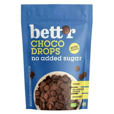 Choco drops cu erythritol bio 200g Bettr