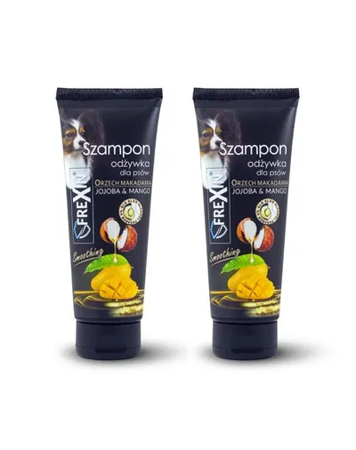 FREXIN Sampon pentru caini 2in1 cu balsam, jojoba si mango 2x220 g