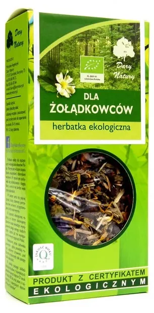 Ceai bio din plante pentru stomac, 50 g, Dary Natury