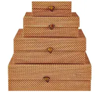 Set 4 cutii de depozitare - Bamboo Orange