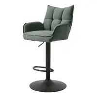 Scaune de bar verzi cu înălțime ajustabilă 2 buc. Marilla – Unique Furniture