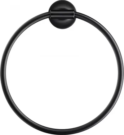 Inel prosop Duravit Stack T 0099474600, montare pe perete, 210 mm, metal, Negru mat