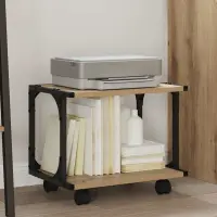 vidaXL Suport pentru imprimantă Stejar Artizanal 41 x 28 x 33,5 cm