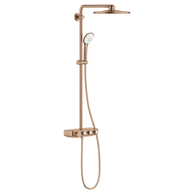 Sistem de dus Grohe Euphoria SmartControl 310 26507DL0, termostat, 310 mm, aparent, butoane push&turn, anti-oparire, anti-calcar, ajustabil, mat, Warm Sunset