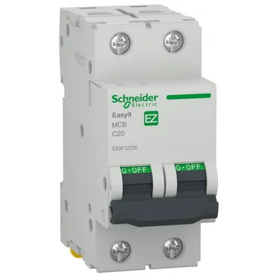 Siguranta automata Easy9 2P 20A 4500A curba C Schneider EZ9F32220