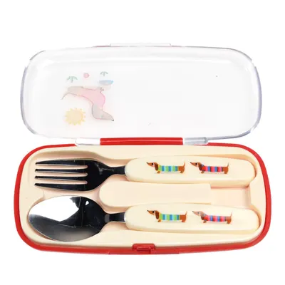 Tacâmuri pentru copii din oțel inoxidabil 2 buc. Sausage Dog – Rex London