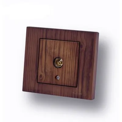 Priza TV de Trecere ST Grano Ovivo OV00408, 10A, 250V, IP20, Woods nuc