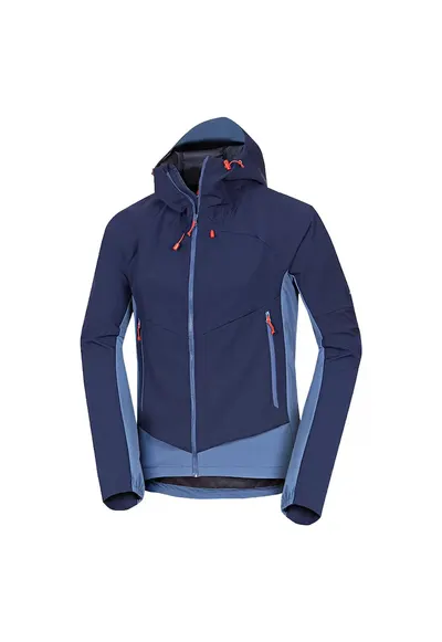 Men's trekking hybrid softshell active jacket CIRO - Albastru