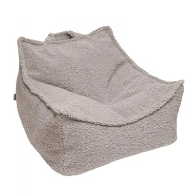 Fotoliu tip puf pentru copii MeowBaby bearly Sako bag gri deschis