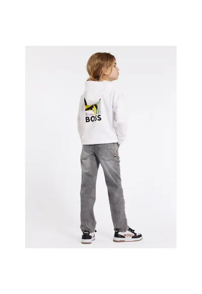 Bluza baieti - 303629144 - Bumbac - Alb - Alb