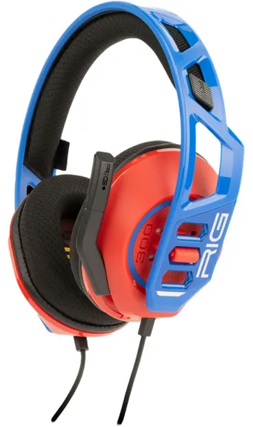 Căști gaming Nacon - RIG 300 PRO HS, roșu/albastru