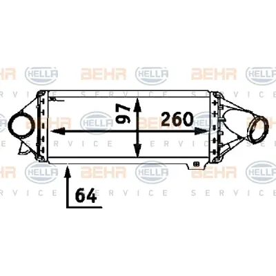 Intercooler, compresor HELLA 8ML 376 723-061