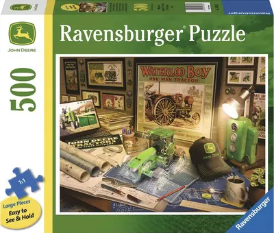 Puzzle Ravensburger din 500 XXL piese - John Deere: Locul de muncă