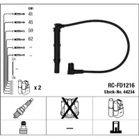 Set cablaj aprindere NGK 44234